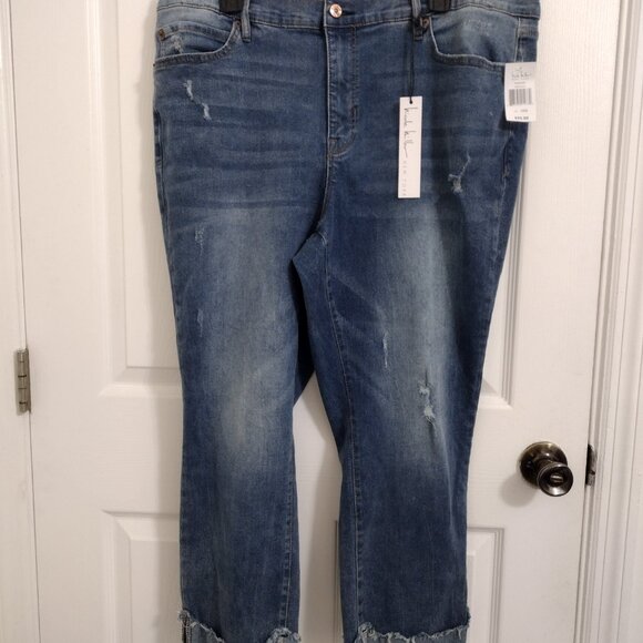 Nicole Miller New York SOHO High Rise Skinny Crop Jeans 18W NWT - Picture 11 of 16